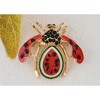 Anna-Kaci Elegant Crystal Rhinestone Fruit and Bee Brooch - Fashionable Gold Plated Fruit Insect Lapel Pins for Dresses and Accessories - 2 of 4