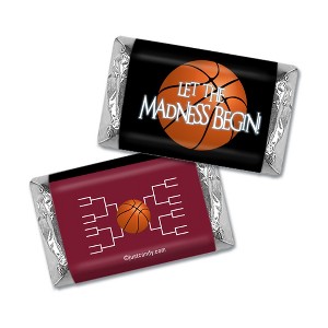 100ct Basketball Party Favors Hershey's Miniatures Candy Let the Madness Begin By Just Candy - Candy Not Included - 1 of 4