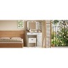 Farmhouse Makeup Vanity Desk with Mirror and Lights, 3 Lighting Modes, Vanity Set with Stool - 4 of 4