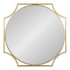 Kate and Laurel Rateau Scalloped Wall Mirror, 28x28, Gold - 2 of 4