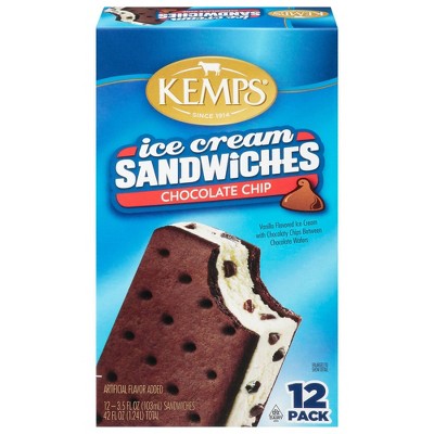 Kemps Chocolate Chip Ice Cream Sandwiches - 12pk : Target