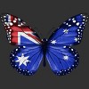 Men's Design By Humans Butterfly Flag Of Australia By GiftsIdeas T-Shirt - 2 of 2