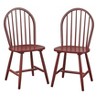 Buylateral Set of 2 Farmhouse Solid Wood Spindle Windsor Dining Chairs - 2 of 4