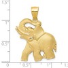 Black Bow Jewelry 14k Yellow Gold Large Trumpeting Elephant Pendant - 4 of 4