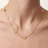 Gold-Tone Clover & Geometric Square Multi-Symbol Necklace | Modern Women's Jewelry, Timeless Niche Style for Daily & Special Occasions - 3 of 4