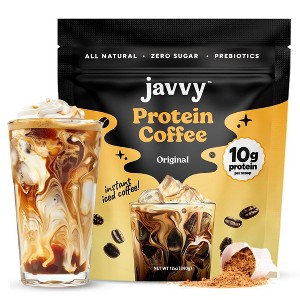 Javvy Protein Coffee - Premium Whey Protein & Instant Iced Coffee - 100% Arabica Coffee - Zero Artificial Flavors & Sweeteners, 20 Servings - 1 of 4