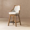Bahama 30" Cane Rattan High-Back Swivel Counter Stool with Recessed Arms - 4 of 4