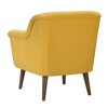 Mid-Century Modern Armchair with Rounded Arms, Full Foam Seat and Wooden Legs for Living Room - 4 of 4
