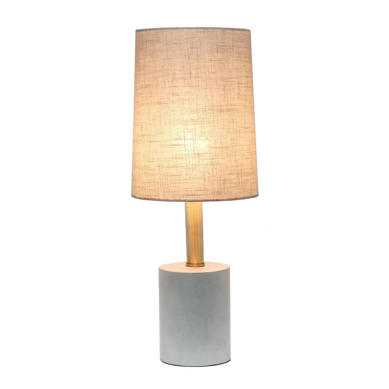 Concrete Table Lamp with Linen Shade - Lalia Home, 2 of 7