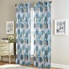 RT Designer Collection Fern Foil Printed Doily Luxurious Decorative Grommet Curtain Panel 54" x 90" Green - 2 of 4