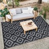 Outdoor Rug Waterproof Plastic Straw Rug Reversible Rug for Patios Decks Porch Camper Balcony Backyard - 3 of 4