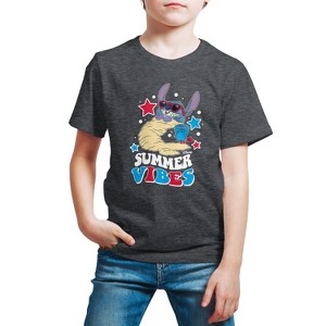 Boys' - Lilo and Stitch - Summer Vibes Short Sleeve Graphic T-Shirt - 1 of 4