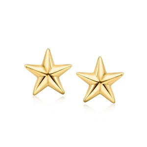 Ross-Simons Italian 18kt Gold Over Sterling Star Earrings - 1 of 3
