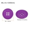 Unique Bargains Resin Craft Snap Round Flat 4-Hole Sewing Buttons 50 Pcs - 2 of 4
