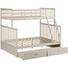 NicBex Twin over Full Bunk Bed Wooden Bed Frame with 2 Storage Drawers, Inclined Ladder and Full Length Guardrail, No Box Spring Required - 3 of 4