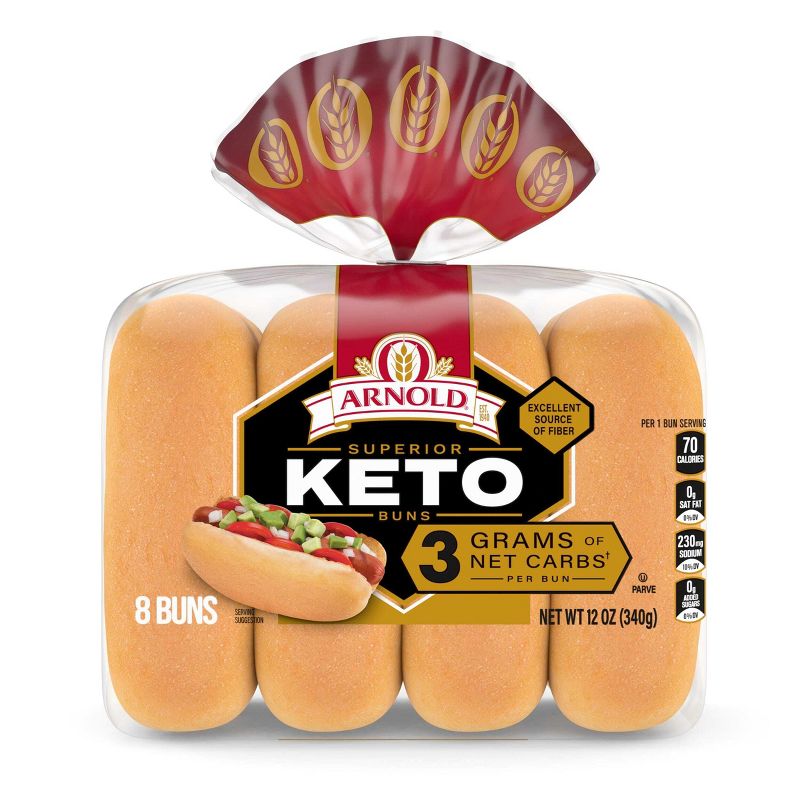 Arnold Keto Hot Dog Buns - 12oz, 1 of 7