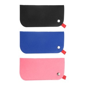 Unique Bargains Felt Portable Storage Scratch-Resistant Women Men Eyeglasses Bags 3 Pcs - 1 of 4
