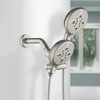 Cobbe 2-Handle Tub and Shower Faucet Set with 5 Settings Dual 2 in 1 Showerhead Tub Spout and 59-Inch Hose Wall Mount Shower System Brushed Nickel - 2 of 4