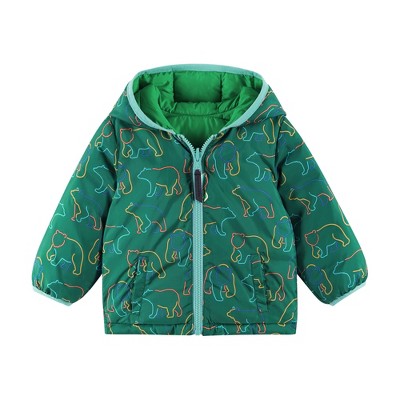 Andy & Evan  Infant  Bear Print Reversible Puffer Jacket