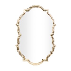 Aluminum Handmade Quatrefoil Shaped Wall Mirror Gold - Olivia & May: Glam Entryway Decor, No Assembly Required - 1 of 4