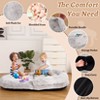 71"L x 43"W x 10"H Human Sized Dog Bed, Giant Dog Bed for Adults, Faux Fur Foldable Floor Sofa Bed for Reading Napping, Removable Cover - 3 of 4