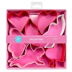 R&M International Valentine Color 7 Piece Cookie Cutter Set - 1 of 2