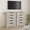 Jojoka 5-Drawer Gray Dresser with Embedded Handles – Modern Wooden Storage Organizer for Bedroom, Living Room, Nursery, Entryway - 3 of 4