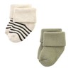 Hudson Baby Infant Boy Cotton Rich Newborn and Terry Socks, Brave Lion - 4 of 4