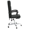 vidaXL Reclining Office Chair Black Faux Leather - 4 of 4