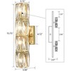 Claxy 4-Light Crystal Wall Sconce Modern Gold Bathroom Light Fixtures - 3 of 4