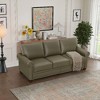 CAVINAS Classic Loveseat Sofa, Faux Leather Upholstered Sofa Couch with Solid Wood Legs - 3 of 4
