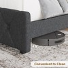 Queen Bed Frame with Charging Station,Tufted Upholstered Headboard,Metal Platform and Wooden Slats Support,Adjustable,Linen - 4 of 4