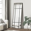 MAYEERTY Hanging Mirror Iron Right Angle Rectangle Gold Grid 39x30x1in - 2 of 4