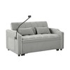 Zeus & Ruta Versatile 3-in-1 Foldable Velvet Sofa Bed with Adjustable Backrest, USB Port, Ashtray & Swivel Phone Stand - 2 of 4