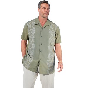KingSize Men's Big & Tall Short Sleeve Island Shirt - 1 of 4