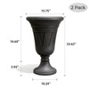 NAYSAYE Planter Trophy Flower Pot Set of 2 Stylish Resilient HDPE Material for Modern Indoor Outdoor Garden Spaces, 15.75"*15.75"*23.62" - 3 of 4