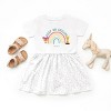 The Juniper Shop Mini Smiley Keep On Smiling Rainbow Toddler Dress - 3 of 4