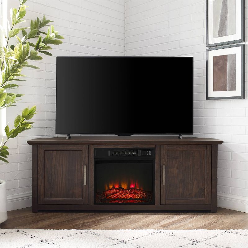Camden Corner TV Stand for TVs up to 60" with Fireplace - Crosley, 4 of 20