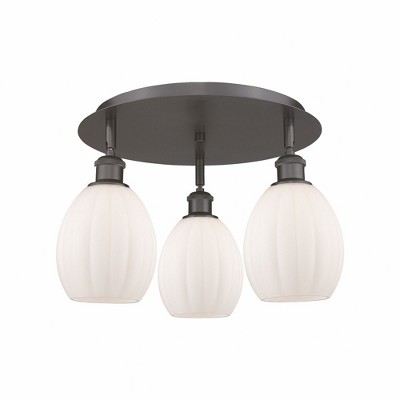 Eaton - 3 Light Flush Mount In Industrial Style-10.5 Inches Tall and 17.25 Inches Wide