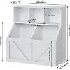 Kids Toy Storage Organizer with Bookshelf, 3-Tier Toy Shelf & 2 Storage Bins for Nursery, Playroom, Bedroom - 3 of 4