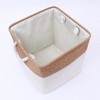REGALWOVEN Closet Square Fabric Collapsible Storage Cube Bin with Handle 2 Pcs - 3 of 4