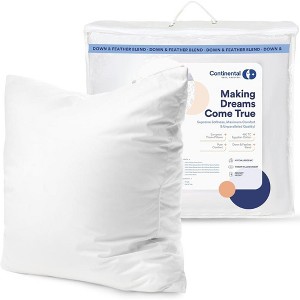 Continental Bedding Throw Pillow Inserts 10% White Goose Down 90% Feather Pillow Insert Pack of 1 - 1 of 4