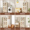 Portable Kids Wardrobe Closet with Doors, Plastic Baby Wardrobe Storage Cabinet with Hanging Rod Children's Clothes Closet Costume Storage Organizer - 3 of 4