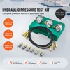 VEVOR Hydraulic Pressure Test Kit, 250/400/600bar, 3 Gauges 6 Test Couplings 3 Test Hoses, Excavator Hydraulic Test Gauge Set, Green - 3 of 4