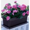 HC Companies VNP30000E21 29.5 x 6.75 x 6.38 Inch Outdoor Fluted Plastic Venetian Flower Box for Flowers, Vegetables, or Succulents, Chocolate (2 Pack) - 3 of 3