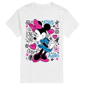 Men's - Disney - Minnie Doodles Short Sleeve Graphic T-Shirt - 1 of 4
