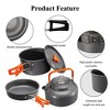2-3 Person Pot Teapot Combination Set,Non-stick Lightweight Pan Cauldron,Portable Outdoor Cookware For Hiking - 4 of 4