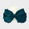Satin Bow Hair Barrette - A New Day™ Teal Blue - 2 of 3