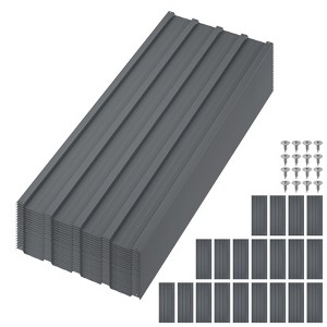 20PCS Metal Roofing Panels, Galvanized Corrugated Pergola Roofing Panels, Waterproof Siding Panels with Screws for Carports - 1 of 4