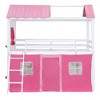 PAGED Twin Size Bunk Bed with Windows and Sills, Wooden Bed Frame with Tent, Ladder and Guardrail, Modern Loft Bed for Boy and Girl - 3 of 4